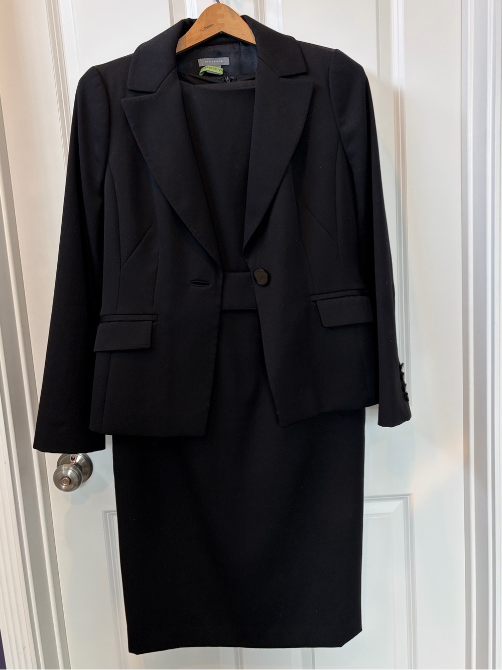 Ann Taylor 3 pieces  Black Tailored Blazer -Dress  and Pants. All fully lined.